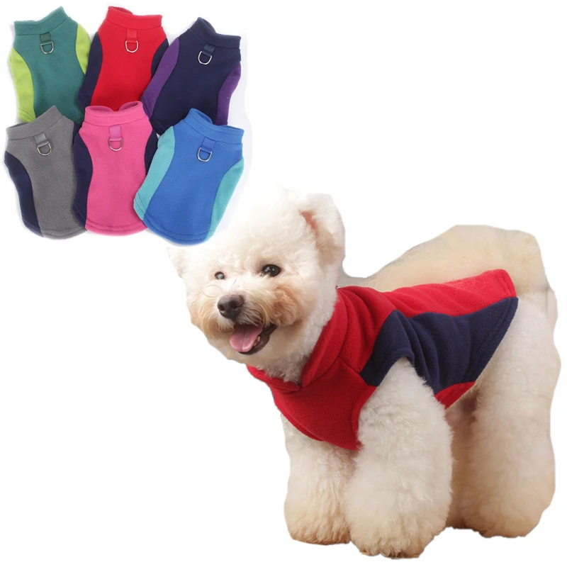 Dog Fleece Vest Dog Cold Weather Sweater Winter Warm Clothes Cold Weather Dog Vest Coats for Small Medium Dogs Puppy Cats