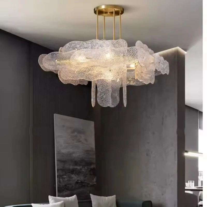 2024 Trendy Glass Art Collection Dimmable LED Gold Pendant Lights.Pendant Light Suspension Luminaire Lampen For Living Room