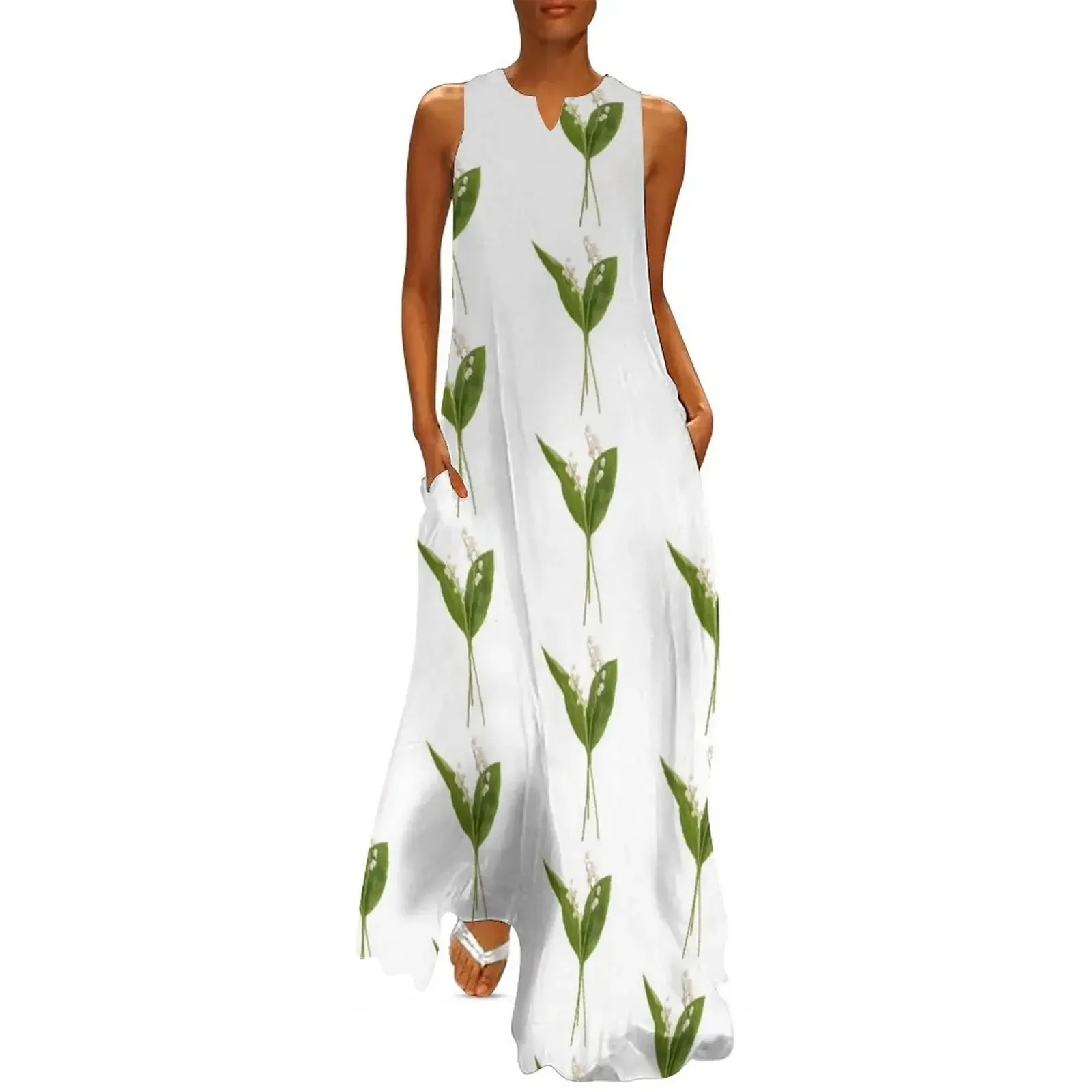 

Lily of the valley in vector Long Dress dress for women summer dresses for women Woman fashion luxury dress