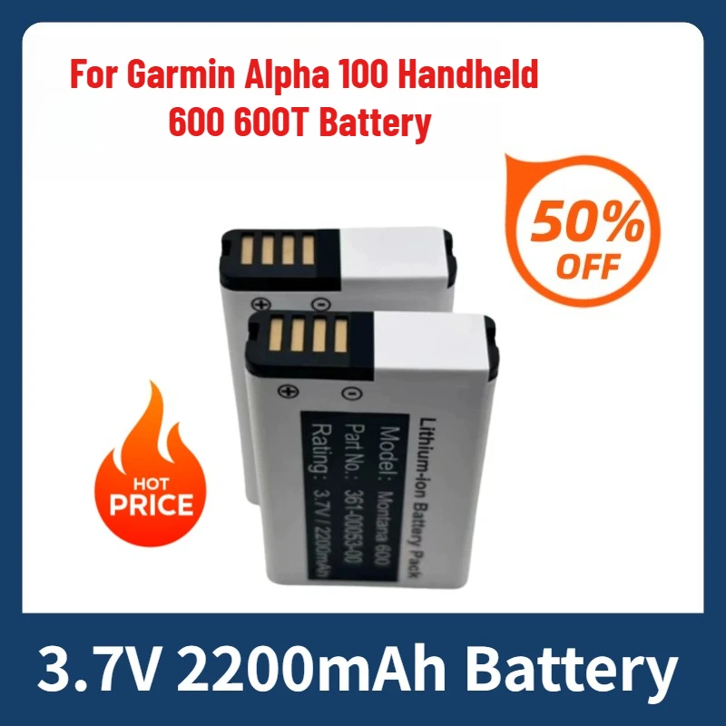 

3.7V 2200mAh for Garmin Alpha 100 Handheld 600 600T Battery