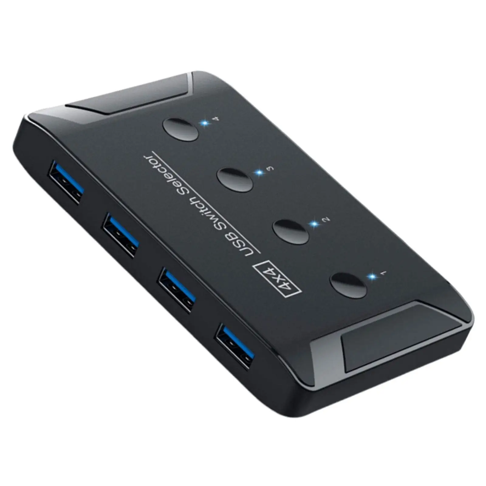 USB 3,0 переключатель, 4 порта, одна кнопка для замены, 4 компьютера, адаптер совместного использования для мыши, клавиатуры, принтера, сканера, Linux, Windows