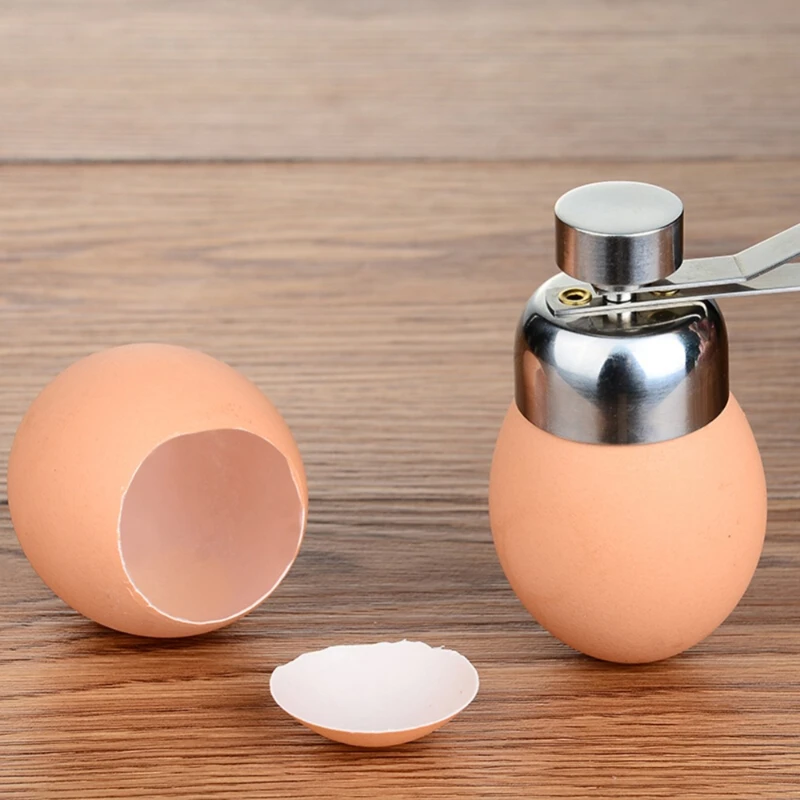 New Practical Metal Egg Scissors Egg Topper Cutter Shell Opener Stainless Steel Boiled Raw Egg Open Creative Kitchen Tools Set