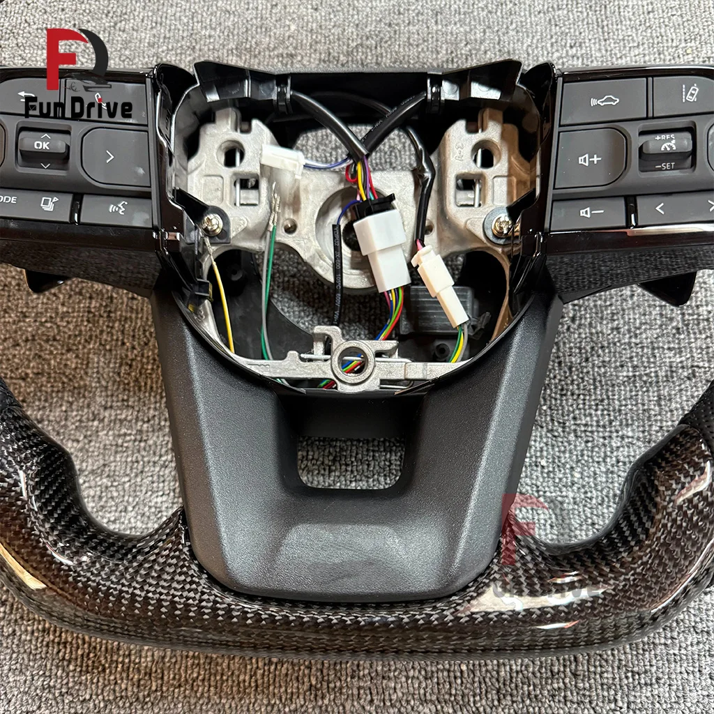 Carbon Fiber Steering Wheel for Toyota Hilux corolla Gr Gt 86 camry Land Cruiser Fortuner Lc300 Lc200 Prado 120 view 4