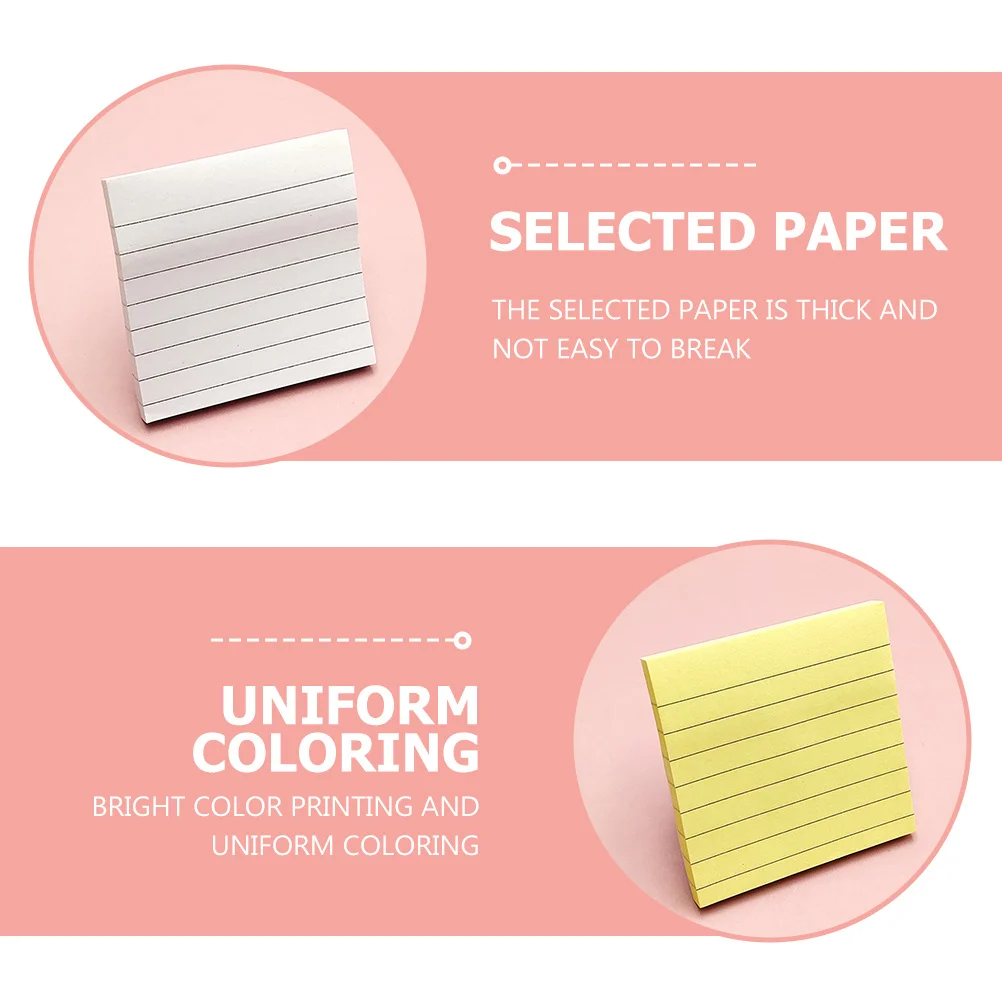 

10Pcs Adhesive Memo Pads Portable Self Adhesive Message Notes Office School Reminder Note Pads Thick