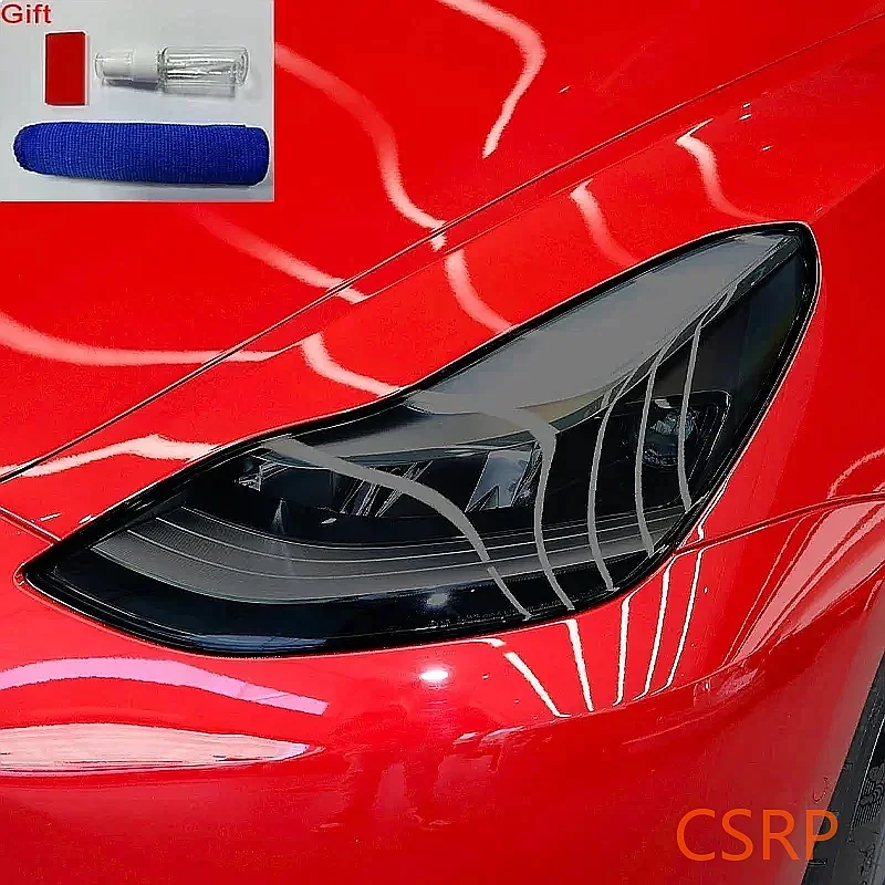 For Tesla Model 3 X Y S TPU Blackened Headlight Taillight Foglight Protective Film Headlight Tail Lamp Color Changing Films