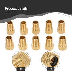 5/10PCS Bicycle Valve Adapter Dv Sv French To Dunlop Car Valve Car Pump Bicycle Valve Conversion Head Cycling Accessories