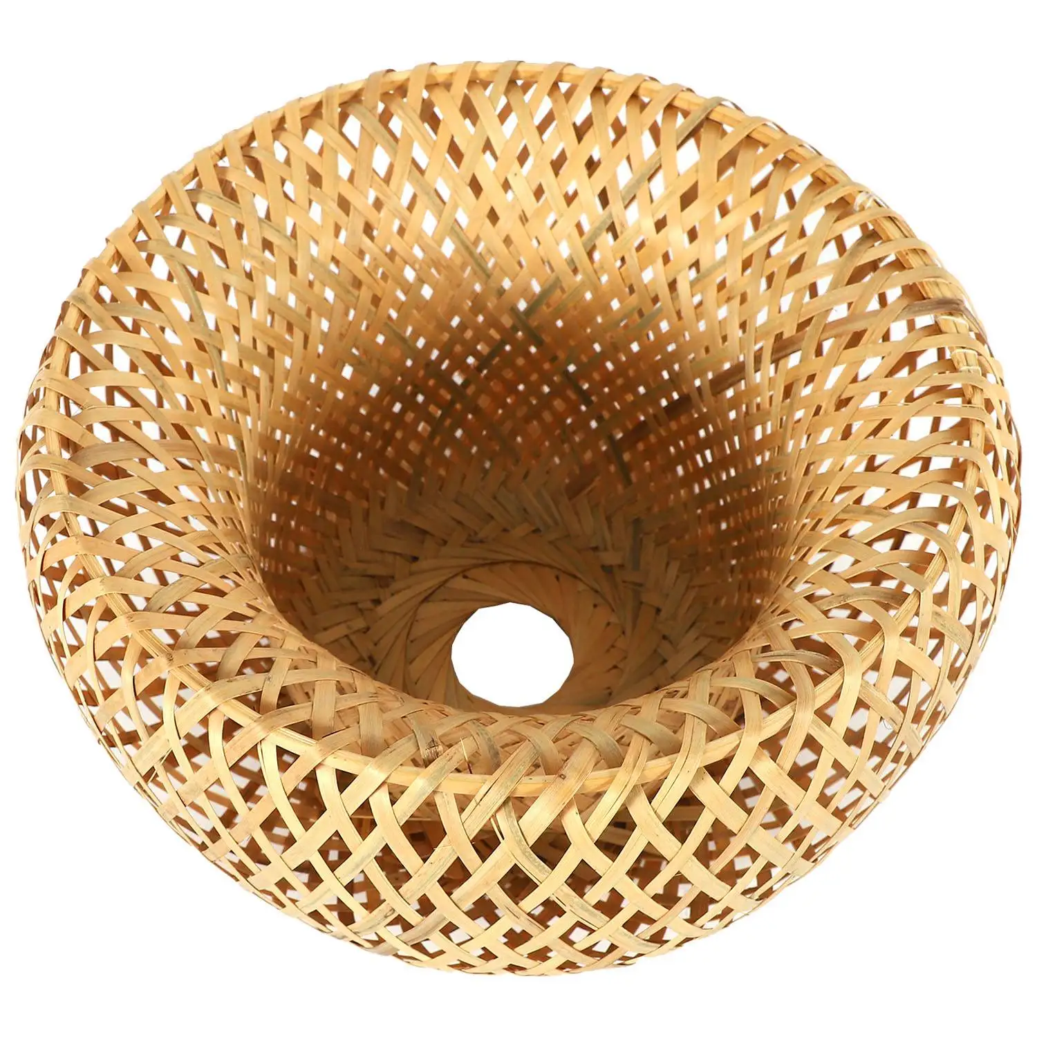 

Bamboo Wicker Rattan Lampshade Hand-Woven Double Layer Bamboo Dome Lampshade Asian Rustic Japanese Lamp Design