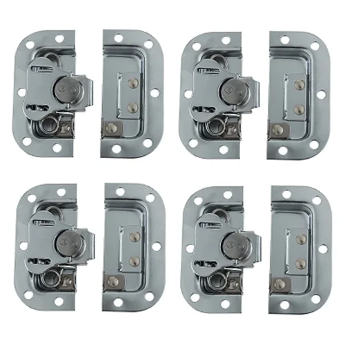 Imagen 2 del producto 4 juegos de cerradura de mariposa de 82x77mm, caja de herramientas para vuelo de carretera, cerradura de caja de aire, pestillo de mariposa para equipaje, accesorio de Hardware candado