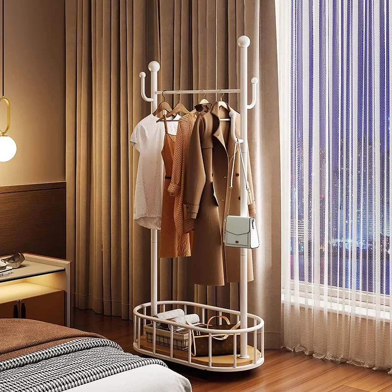 

Modern Floor-Standing Single Stainless Steel Hanger Eco-friendly Multifunction Coat Rack Removable Clothes Hanger for Living
