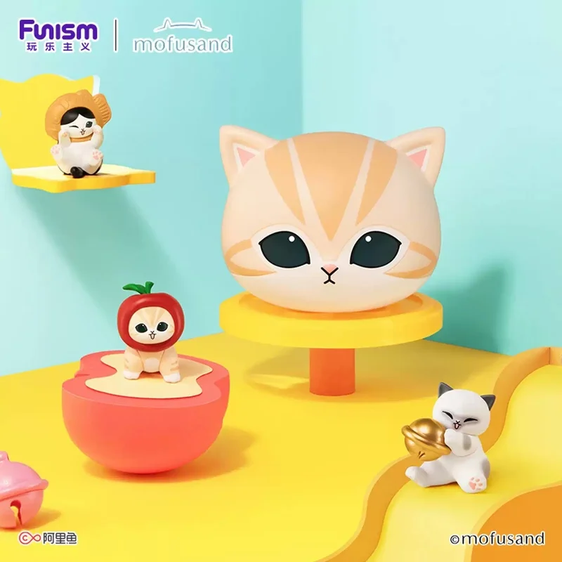 

Original In-Stock Playism Cat Fortune Sandy Lucky Cat Series Kitten Head Blind Box Figurine Model Collectible Ornament Toys Gift