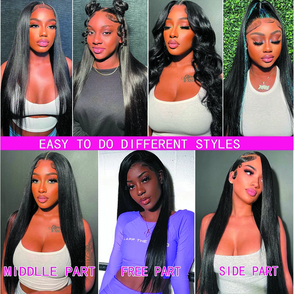 Real Bleached Knots Preplucked Human Hair Lace Wigs 13x4 Straight Lace Frontal Wig HD Lace Frontal Human Hair Wigs Free Delivery