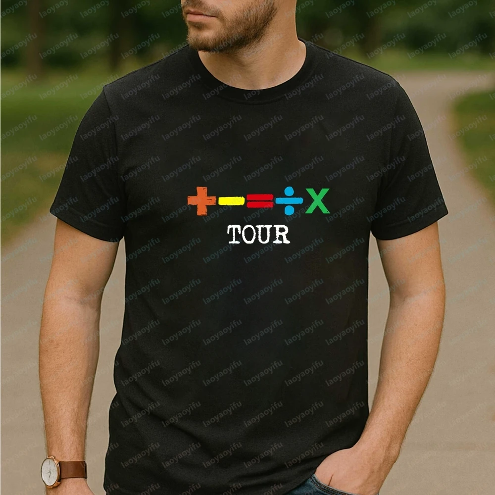 The Mathematics Tour Summer Trend Short-Sleeved Shirt for Both Men and Women with Math Pattern Comfortable T-Shirt