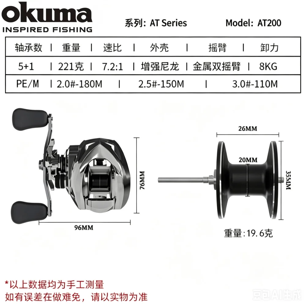 Neue Okuma Angelrolle 7.2:1 Wassertropfenrolle Luya Super Weitwurfrolle Anti-Verhedderungsrolle Starke Rolle Ganzmetall-Mikroobjektrolle – Detail 1