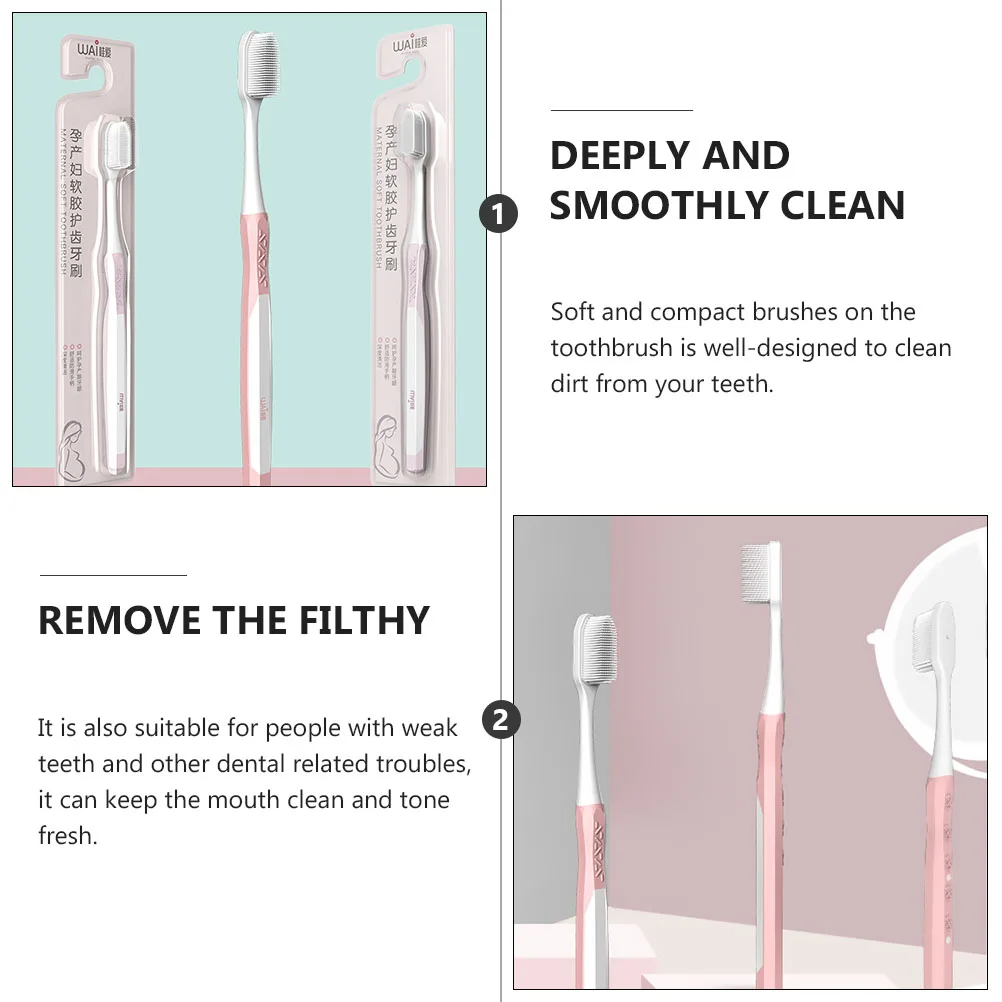 

Portable Toothbrushes Bristles Maternal al Care Tools Postpartum Cleaning Brushes Silica Gel Teeth Cleaner Travel