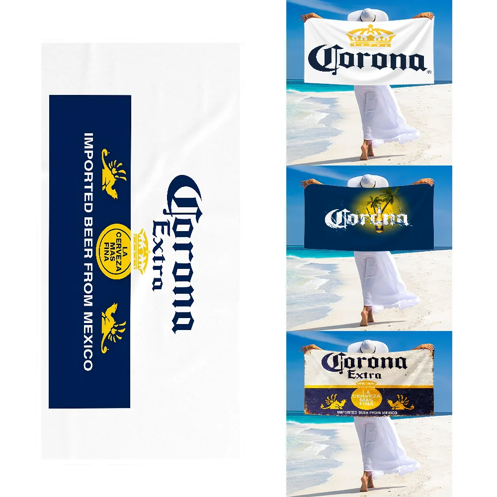 

C-CoronaS E-Extra Beer Towel Ultra Soft Absorbant Quickdry Large Beach Towels Personalized Gym Sport Bath Towels