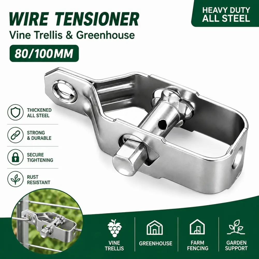 Cable Fastening All-Steel Wire Tightener 80mm Heavy Duty Electric Fence Tightener Tensioning Cable Farm