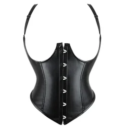 Steampunk Corset Top Sexy Women's Underbust Leather Bustier Vest Waist Cincher Gothic Punk Corselet Plus Size