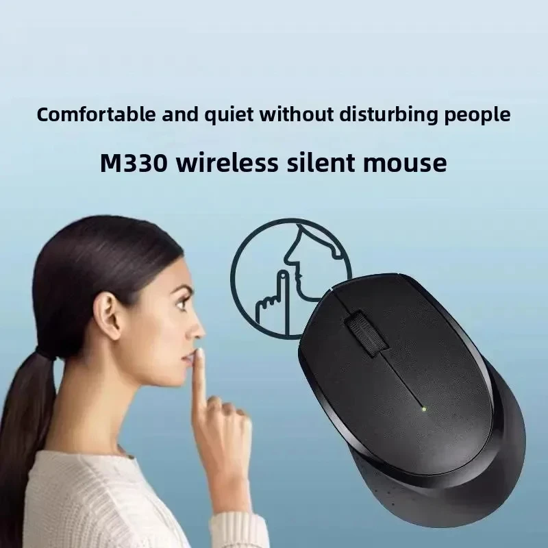 Logitech M330/M331 Mouse silencioso sem fio para laptops e desktops, mouse de computador ergonômico portátil com bateria de longa duração