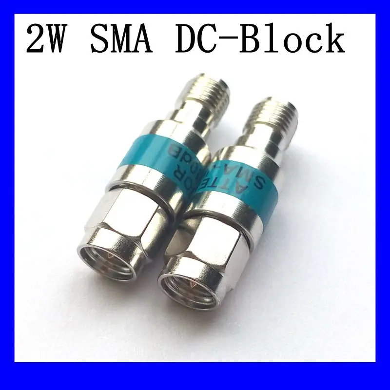 2W DC-Block SMA Male to Female DC-6.0GHz 50ohm RF Coaxial Block SWR 1.2 DC blocker Connector