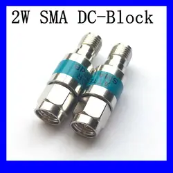 2W DC-Block SMA Male to Female DC-6.0GHz 50ohm RF Coaxial Block SWR 1.2 DC blocker Connector