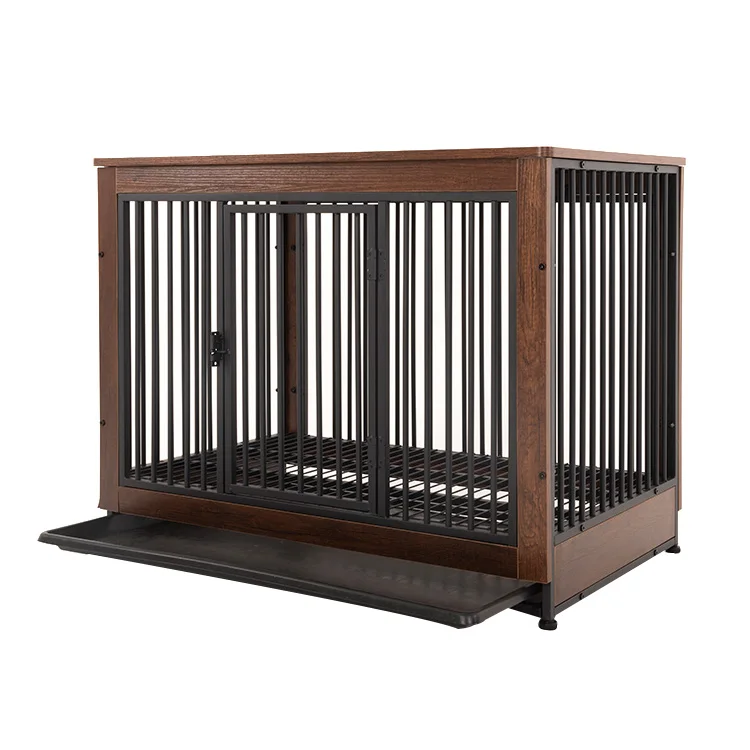 Hot Selling Iron and Wood Pet Cage Good Quality Cheap Ventilated Dog Crate Breathable Furniture From Factory in China
