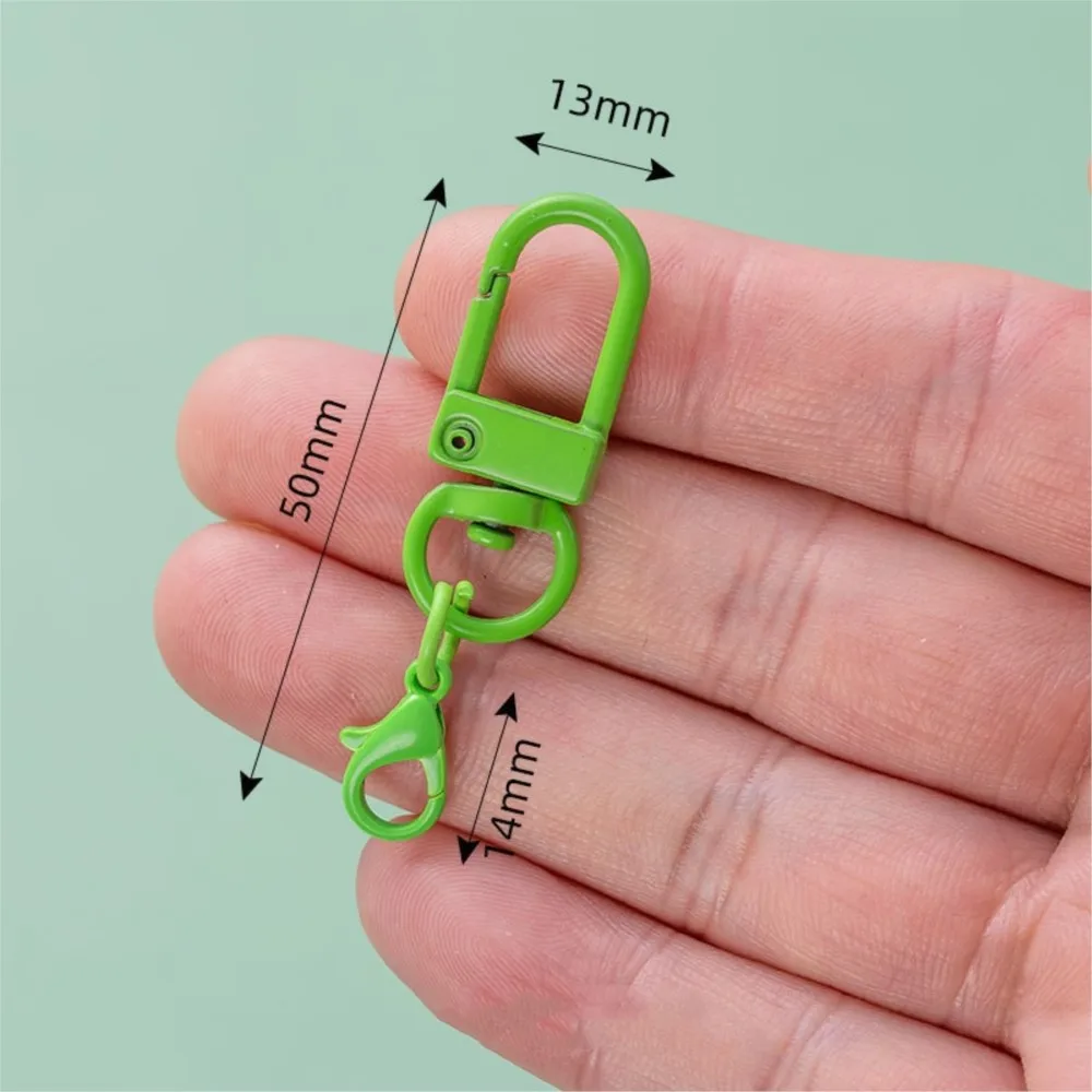 10pcs/lot Colorful Lobster Clasp Hooks Keychain With Lobster Matel Clasps For DIY Jewelry Making Dog Buckle Neckalce Accessories