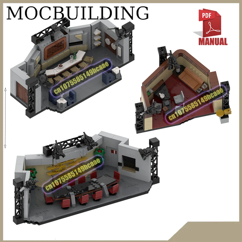 Enterprise Diorama Model Spaceship Space Movie Scene Display MOC Building Blocks Construction Toys Birthday Gift