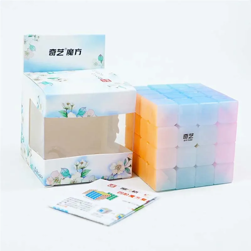 QiYi Color Magic Cube 2x2 3x3 4x4 5x5 Jelly Series Pyramid Speed Cube Educational Puzzle Cube Toy for Children Kid Gift
