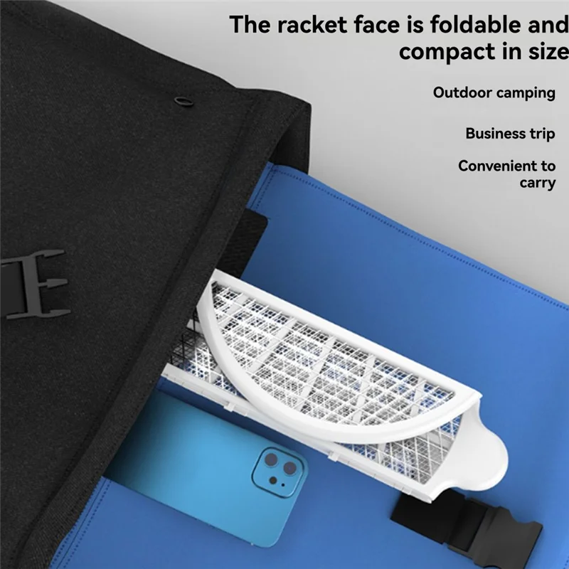 

ABBZ-Электрическая мухобойка 2-в-1, складная конструкция, лампа для автоматического притяжения, перезаряжаемая батарея, портативное устройство в комплекте