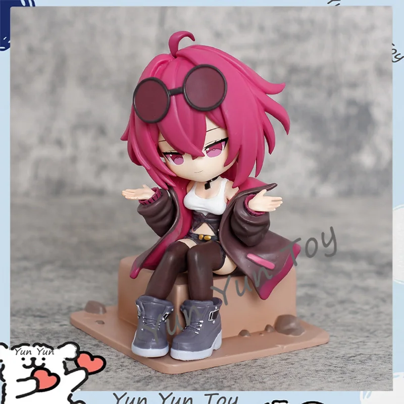 14cm Honkai: Star Rail Game Figures Gk Kafka Q-Version Character Doll Kawaii Sitting Posture Model Desktop Decoration Statue Toy