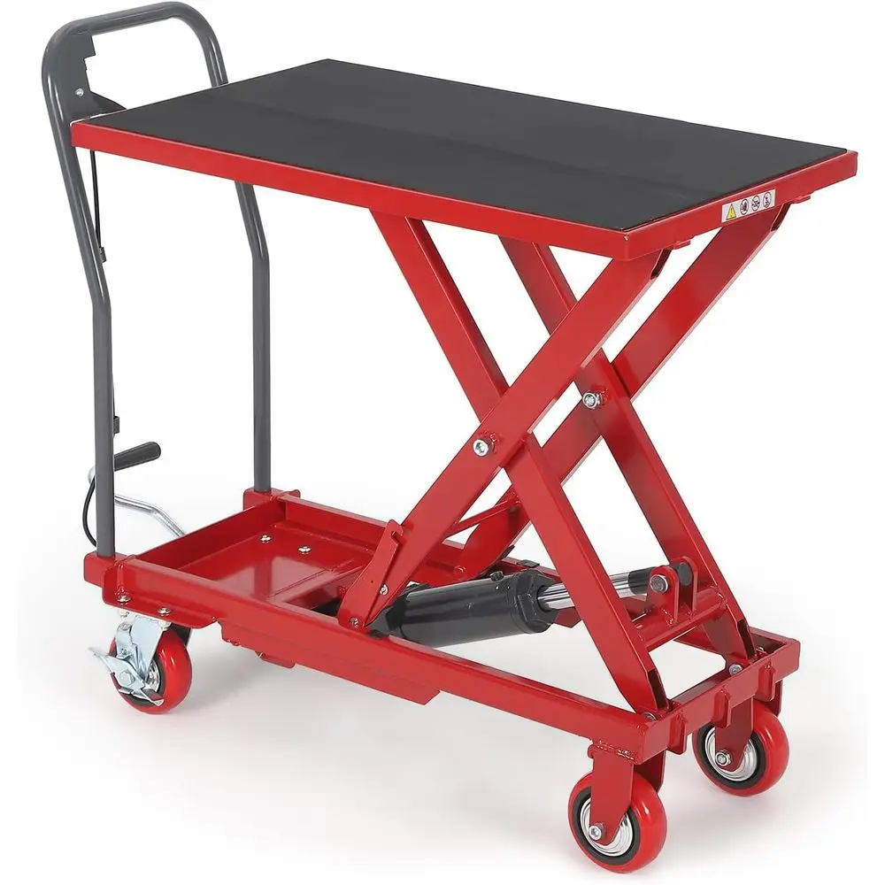 

Гидравлическая подъемная тележка-стол, грузоподъемность 330 фунтов, высота подъема 28,5 дюймов, гидравлическая подъемная тележка-стол с одним ножничным механизмом и противоскользящей накладкой или M