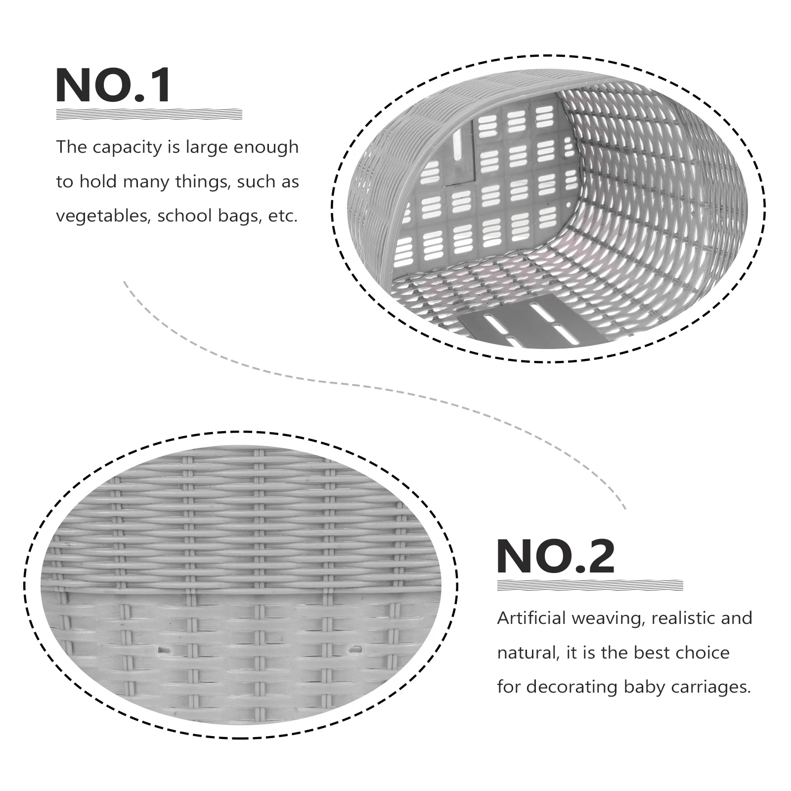 

Vintage Wicker Bike Basket Waterproof Storage With Aluminum Frame Heavy Duty Front Bicycle Basket For Kids Adults Durable