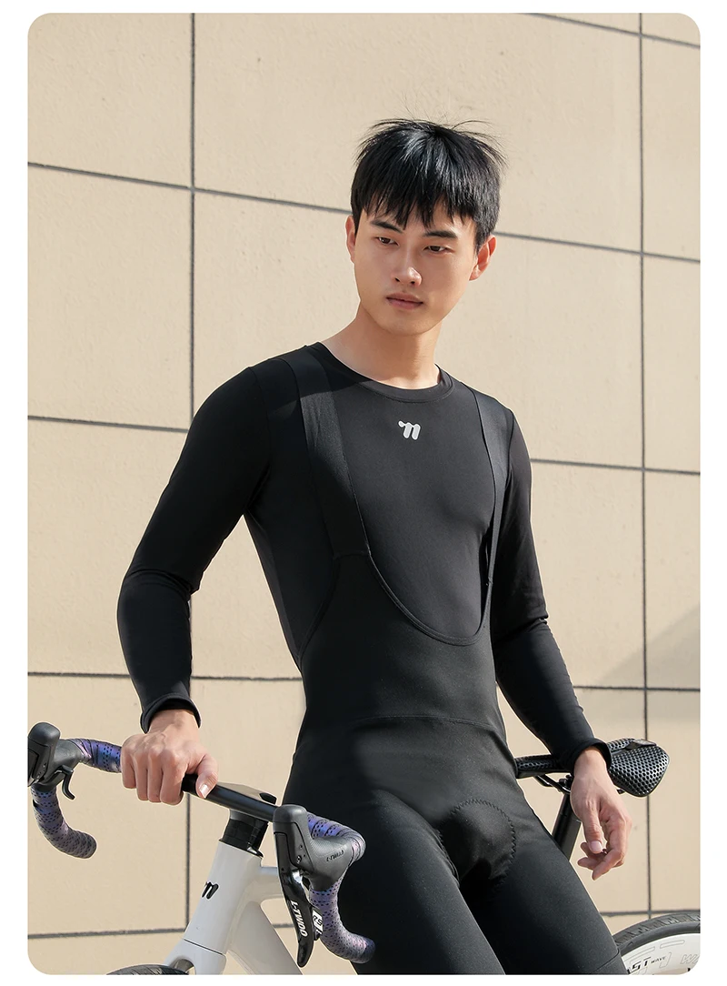 WEST BIKING Winter Radfahren Trikots Thermo Basis Schicht Fahrrad Unterwäsche Fleece Sport Bike Shirt MTB Kleidung Fahrrad Shirt – Detail 17