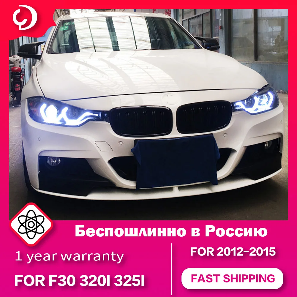 AKD Car Styling Headlights for BMW F30 2012-2015 F35 320i 318i 325i LED Headlight DRL  bifocal lens Auto Accessories