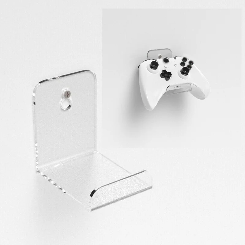 

100PCS Acrylic Wall Mounting Hanging Bracket For Xbox Game Handle Controller Hook Hanger For PS4 Storage Shelf Holder For PS3
