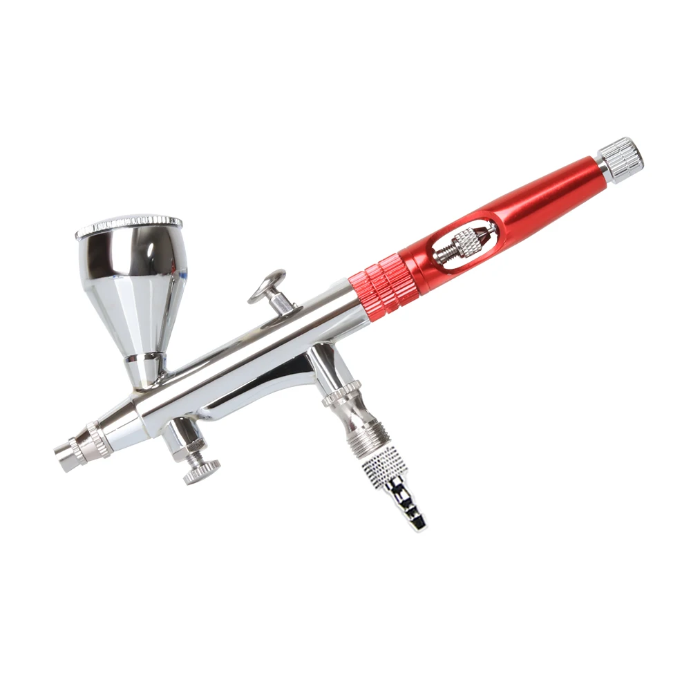 HHC Red Airbrush Spray Gun Paint Professional Air Brush Tool 180 Barber Hair Nail Beauty Mist Sprayer Facial Mister Skin SPA Pen