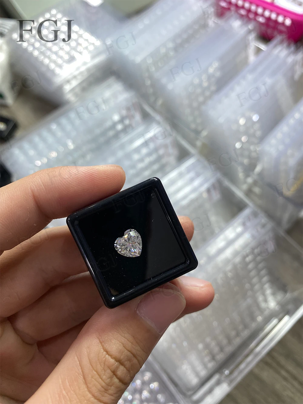 

100% Real Moissanite Stone Beads Heart Shape VVS1 Pass Diamond Tester With GRA Certificate S925 Jewelry Gift Making Materials