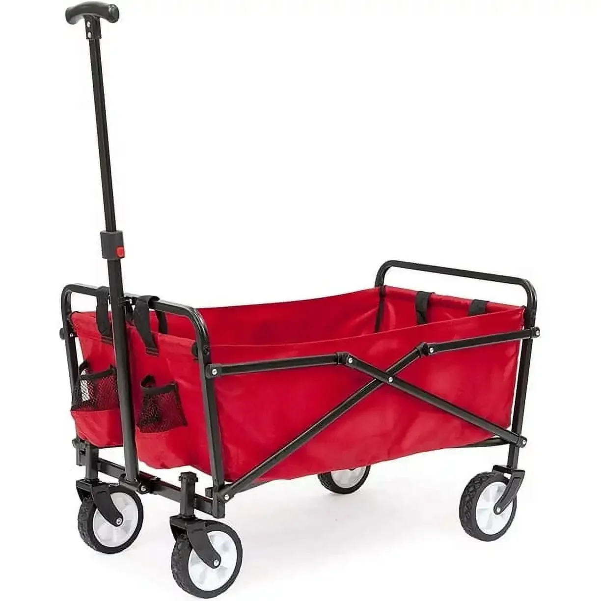 

Seina Compact Outdoor Folding Utility Wagon, RED Salon Cart Storage Cart