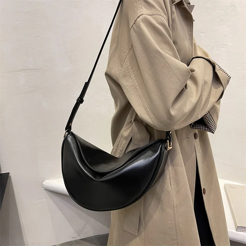 Luxury Handbags for Women PU Leather Banana Crossbody Bags for Women 2024 Fashion Brand Designer Shoulder Bag Women Phone Purses