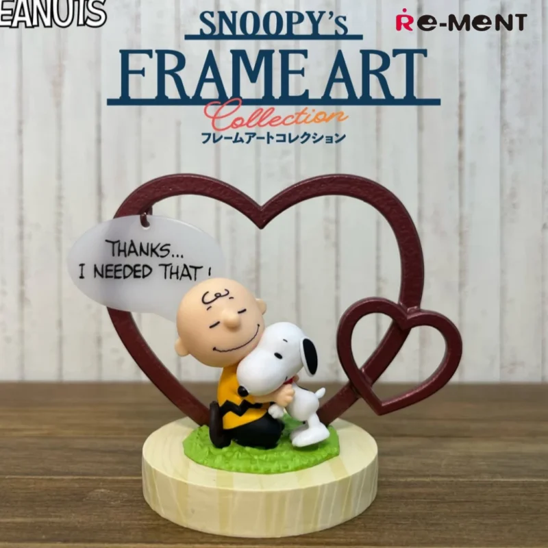

Original Re-Ment 6pcs/1set Snoopy'S Frame Art Collection Miniature Scene Fine Model Figure Trend Toy Collection Girl Custom Gift