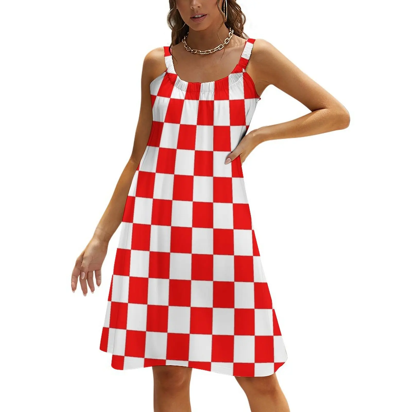 

Croatia Checkerboard Beach Sling Skirt Evening dresses clothes for woman