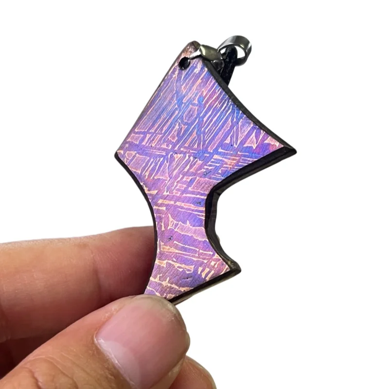 20g Muonionalusta meteorite pendant Natural iron meteorite pendant Meteorite slice Collection -LK219