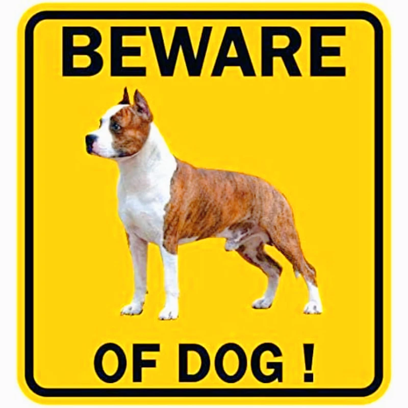 

Car decal sticker American Pit Bull Sticker Beware Of Dog Yellow Sign Symbol Logo Picture Warn Alert Security 15CM PVC KK