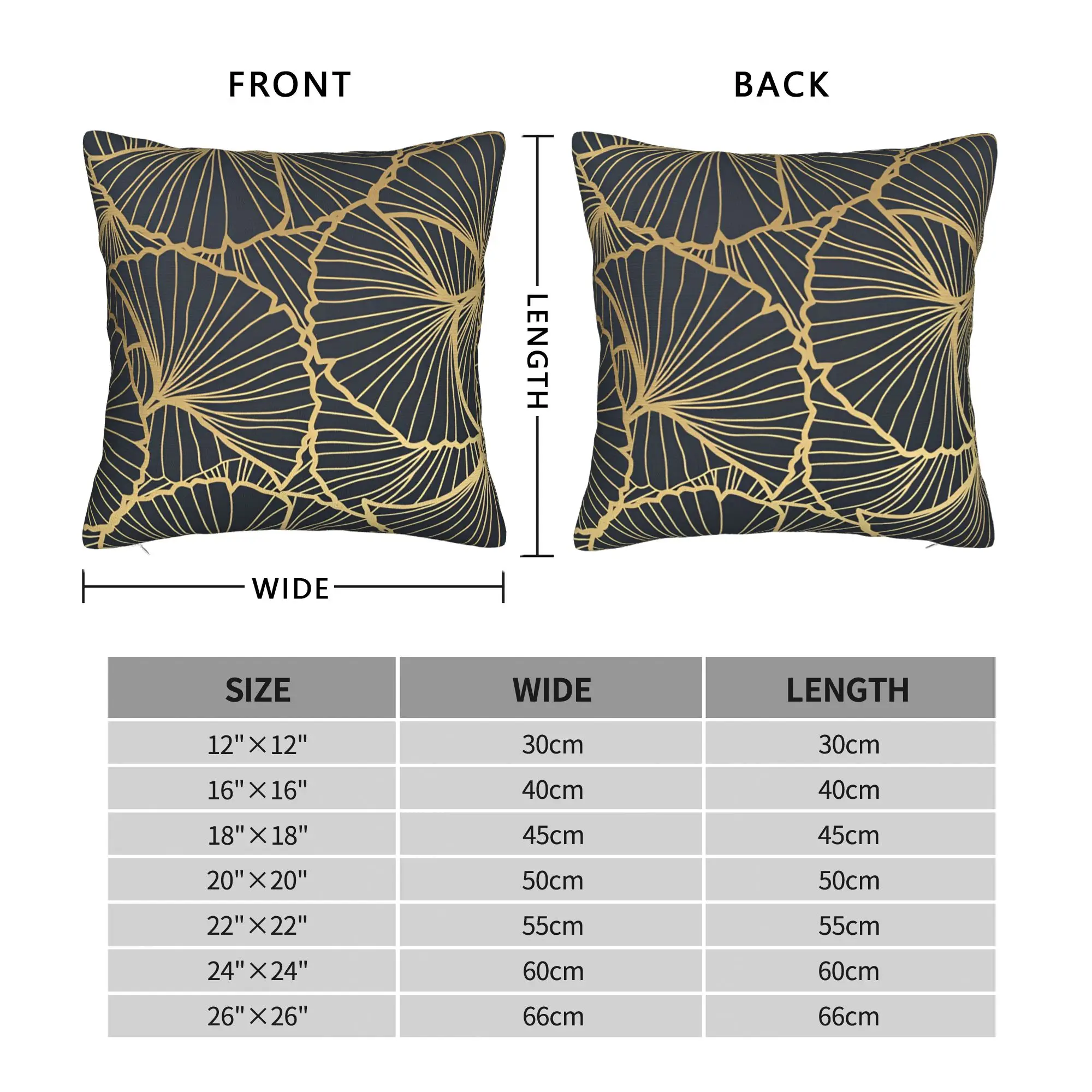 Pillow Cover Ginkgo Leaves  Vintage Pillow Case For Chair Sofa Home Decor Pillowcases