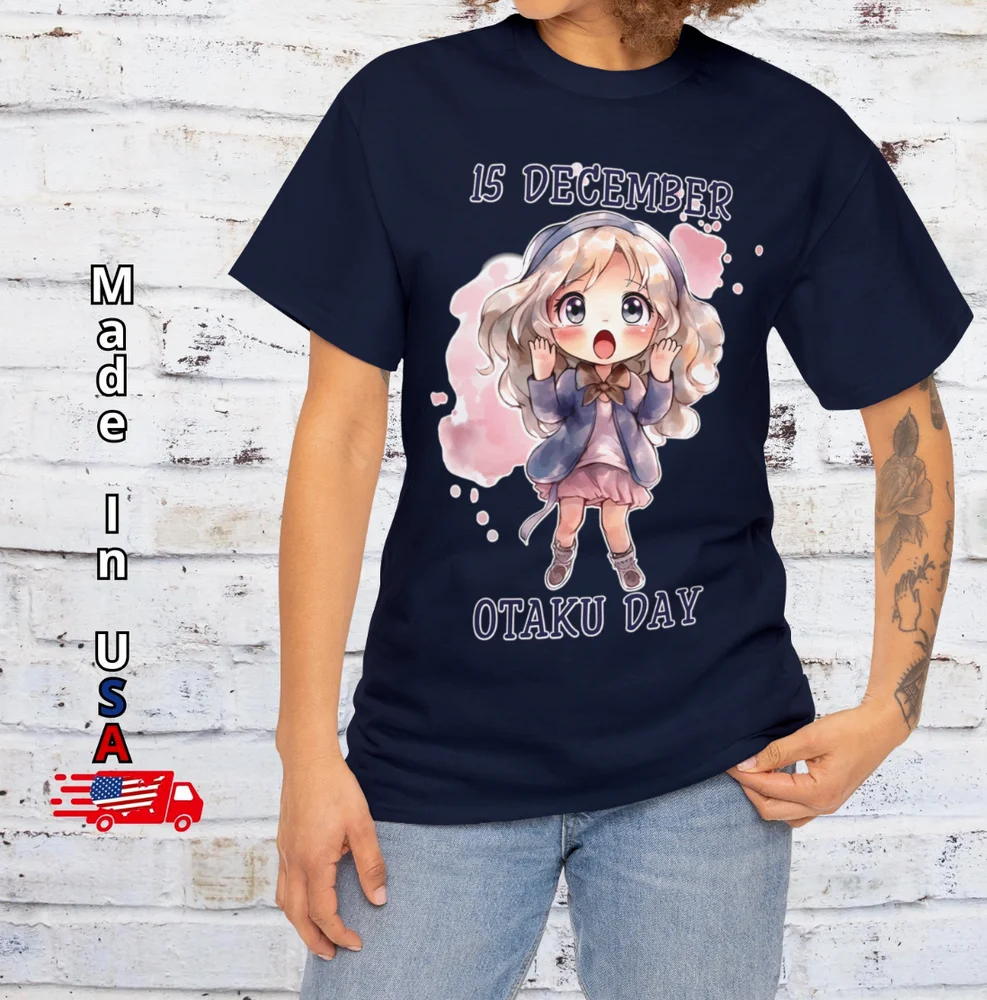 Otaku Day T Shirt Anime 15. grudnia Tee Manga Japan Clothing Cosplay