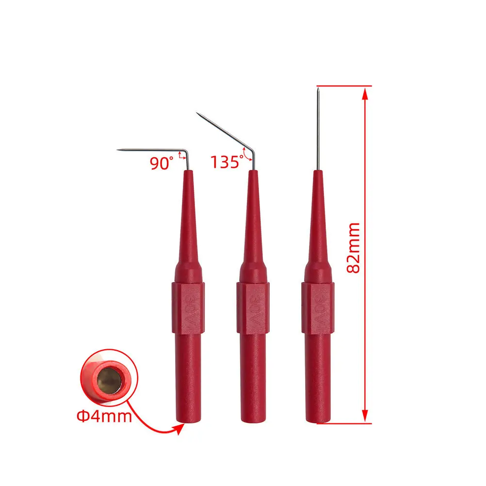 15 個の車のメンテナンステスター超微細 0.7 ミリメートルバナナプラグテストリード色分けされた耐久性のある自動車診断修理