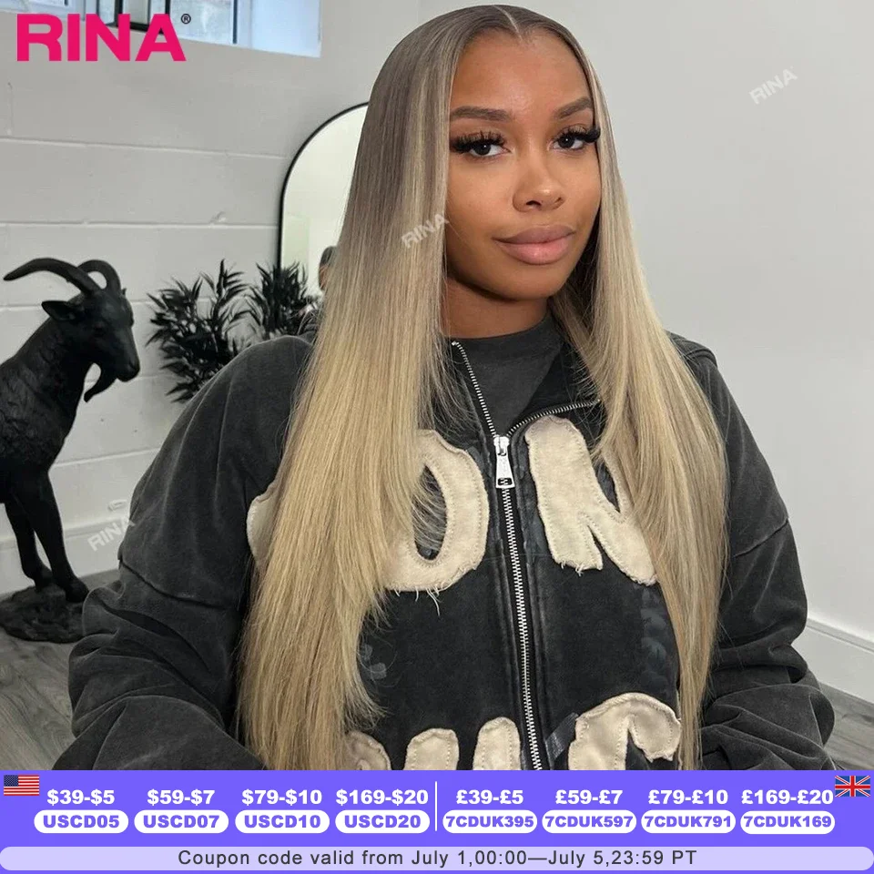 

32 Inch Omber Blonde Lace Front Human Hair Wigs 180 Density 13x4 Straight 13x6 Lace Frontal Wig Brazilian Soft Pre Plucked Wigs