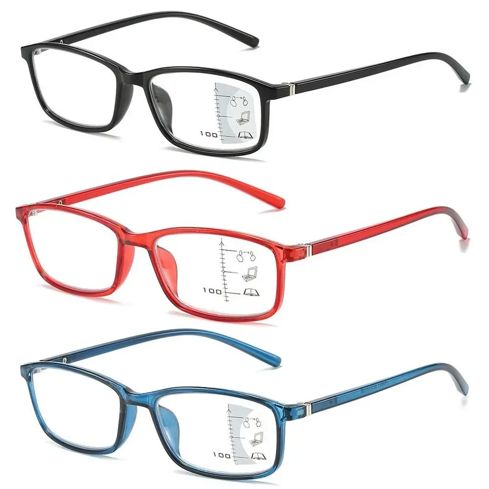 Blue Ray Blocking Anti-Blue Light Reading Glasses Progressive Near Far Multifocal Hyperopia Glasses PC Ultralight