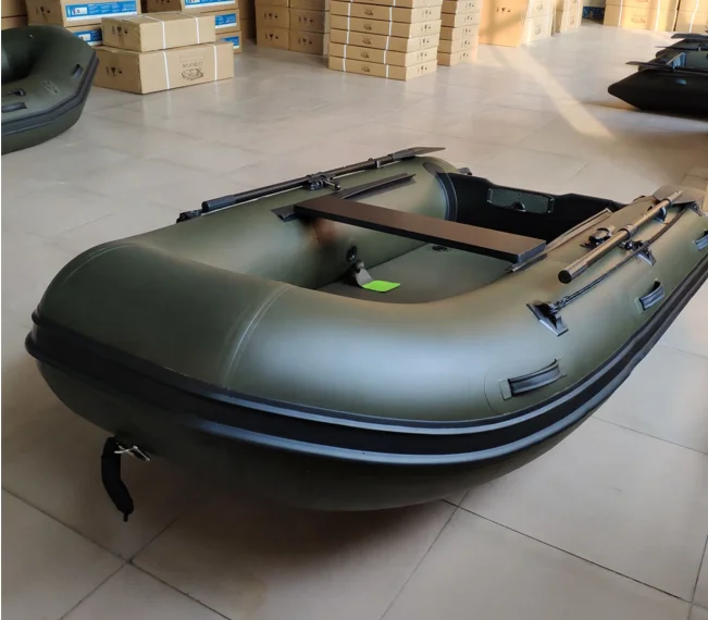 2025 ODM OEM خفيفة الوزن قابلة للطي قارب قابل للنفخ PVC قارب صيد قابل للنفخ مع أرضية Airmat للبيع