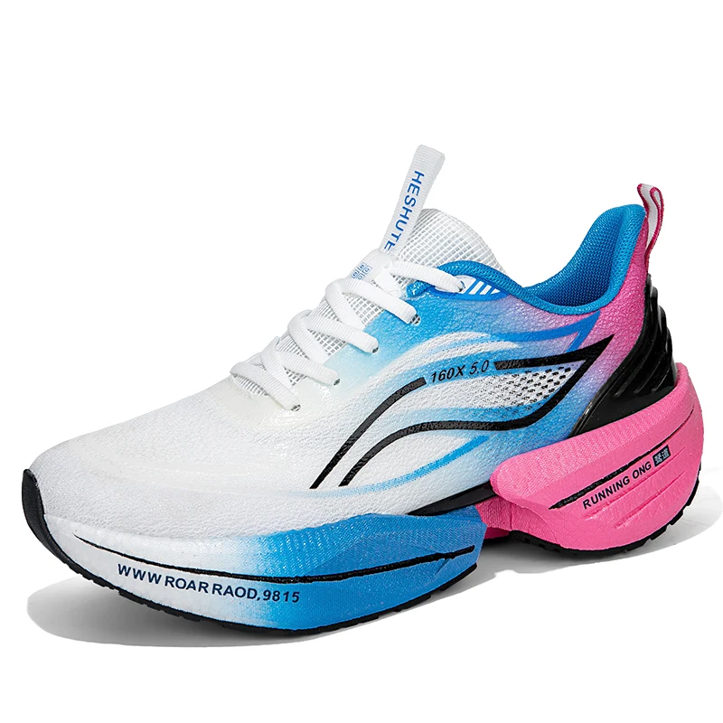 Racing carbon plate running shoes are comfortable and breathable. Popcorn sneakers are fashionable unisex training running shoes